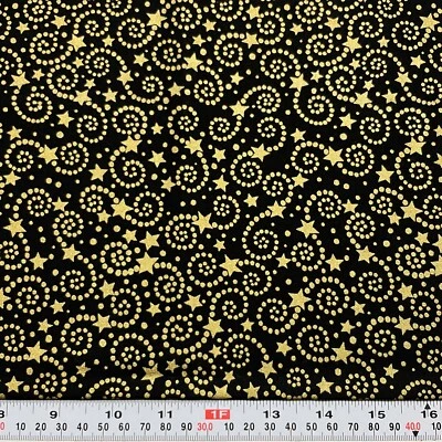 The Night Before Christmas for Lyndhurst Studio Metallic Cotton by the HALF YARD - Image 1 of 2