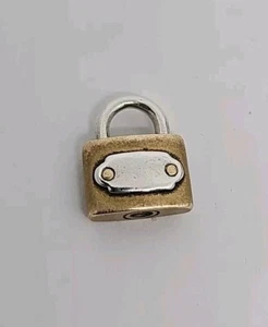 James Avery RETIRED Silver Bronze Bridge Love Lock Charm.  - Picture 1 of 7