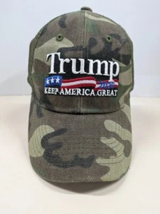Mens Patriotic Patriot Baseball Hat/Cap TRUMP 2020 KEEP AMERICA GREAT Army CAMO - Picture 1 of 6