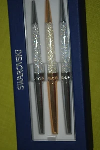 SWAROVSKI Kugelschreiberset Crystalline 3tlg. Silber/gold mit Swarovski-Kristal - Bild 1 von 7