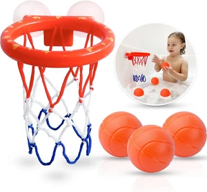 Bath Toys - Bathtub Basketball Hoop for Kids Toddlers - Mold Free Bath Toys with - Picture 1 of 9