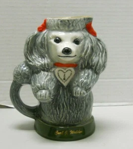 Jim Beam grau Standard Pudel Krug Regal China 1977 Hartford CT - Bild 1 von 12