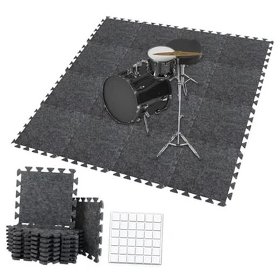  Alfombrillas gruesas absorbentes de sonido entrelazadas, 16 0,4" de grosor grises, 16 piezas Foto 1 de 4