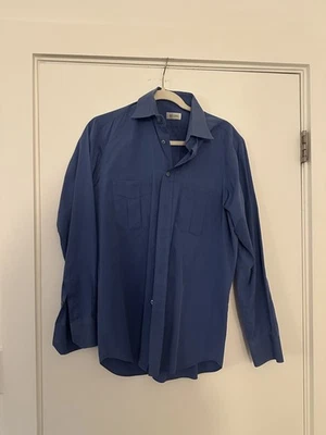 Ascot Chang Custom-Made Blue Cotton Dress Shirt – M - Image 1 of 3