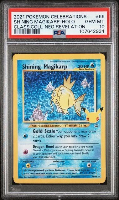 Pokemon Celebrations Classic Collection Shining Magikarp 66/64 PSA 10 GEM MINT - Image 1 of 1