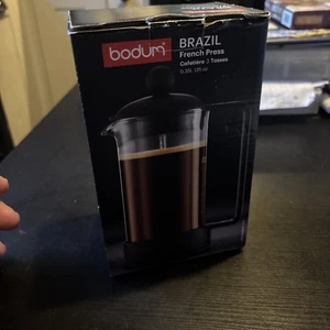 BODUM Brazil 3 Tassen French Press Kaffeemaschine, schwarz, 0,35 l - unbenutzt & verpackt - Bild 1 von 7