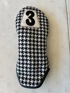 Houndstooth Pattern 3 Fairwood Wood Golf Club Head Cover 3 Wood Cover - Picture 1 of 6