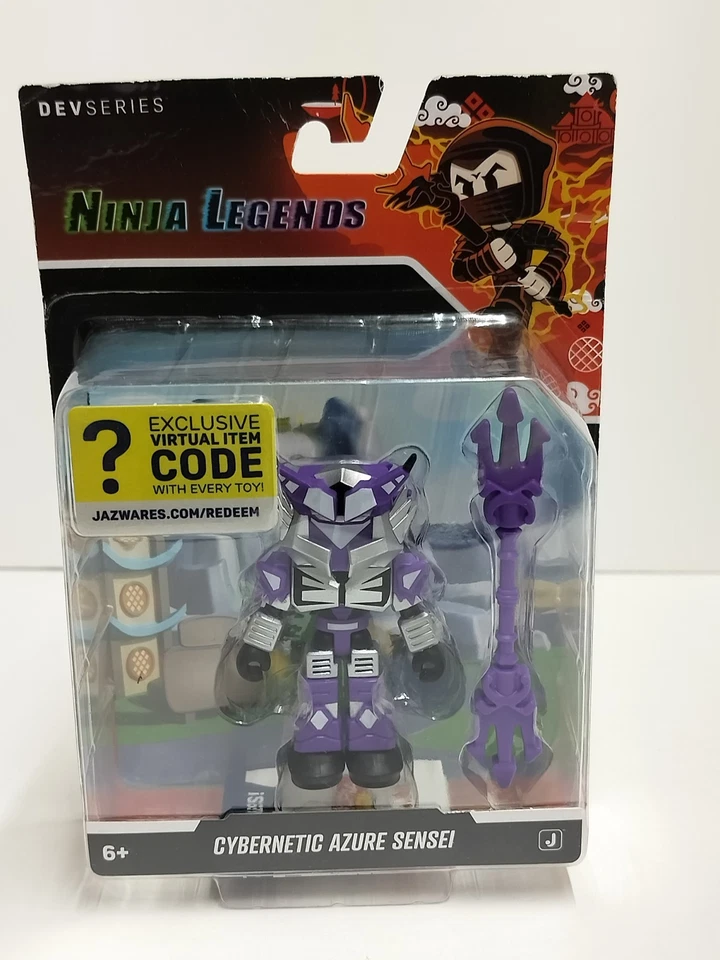 Jazwares Roblox Ninja Legends Cybernetic Azure Sensei Action Figure Azure