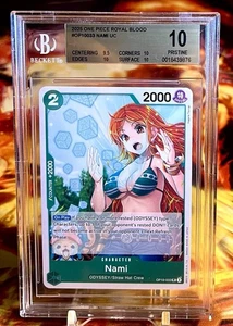 2025 One Piece NAMI Royal Blood UC OP10-033 ~ BGS 10 Pristine [POP 2] - Picture 1 of 2
