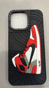 Luxury IPhone 14 PRO MAX for Case 3D Classic Sneaker-Jordan Red Black - Zdjęcie 1 z 2