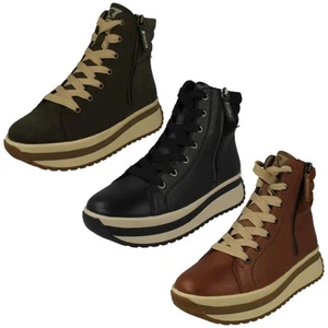 Ladies Rieker Chunky Platform Fleece Lined Ankle Boots W0962 - Bild 1 von 13