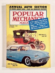 1958 Feb POPULAR MECHANICS Atomic Navy Ships WINTER OLYMPICS New Cars 1958 MORE - Picture 1 of 8