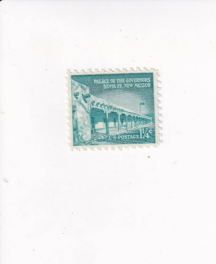 US Stamp 1 1/4 Cents PALACE OF THE GOVERNORS ROTARY PRESS PRINTING NOT POSTMARK - Image 1 of 1
