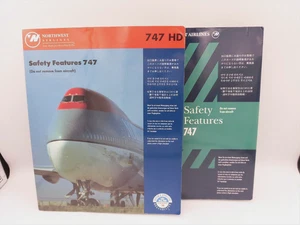 Safety Card Safety Instruction Northwest Airlines Boeing B747 B747 HD NWA - Picture 1 of 7