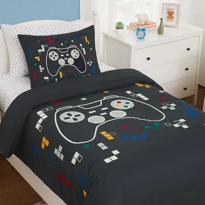 Twin Kids Comforter Set - 5 Pieces Twin Bedding Sets for Boys Girls Teen, Glo... - Image 1 of 4
