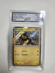 2024 Pokemon PAF EN-PALDEAN FATES #136 Luxio Shiny Rare AGS 8.5 NM-MT+ Rare Holo - Bild 1 von 6