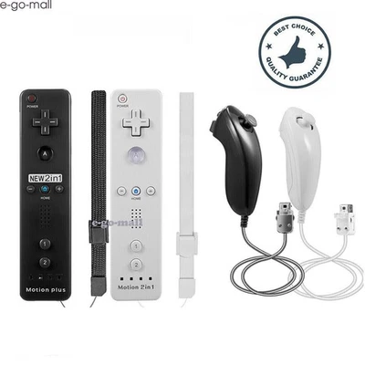 Built in Motion Plus Remote Controller&Nunchuck For Nintendo Wii/Wii U Console - Image 1 of 4