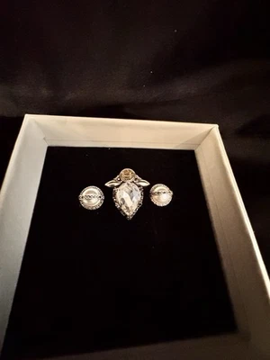 Anillo Alexander McQueen Plata Doble Dedo Tamaño Ajustable Foto 1 de 4