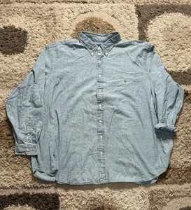 Polo Ralph Lauren Button Up Hemd Herren 4XB Jeansblau Classic Fit - Bild 1 von 6