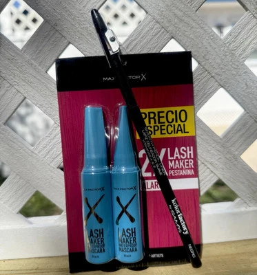 Máscara de pestañas Max Factor X2 negra✅Pestañinas impermeables + Regalo Lapiz gratis 🎁 Foto 1 de 4
