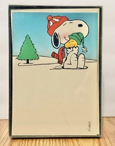 20 Vintage Hallmark Boxed CHRISTMAS Cards Snoopy & Woodstock NEW - Picture 1 of 2