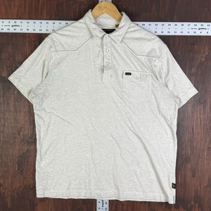 Howler Brothers Ranchero Jacquard Polo Shirt Pearl Snap Pocket Cream Men’s XL - Picture 1 of 8