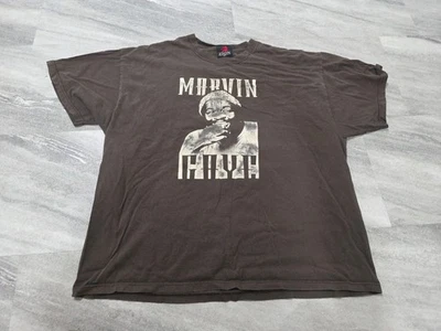 Винтажная футболка Y2K 2004 Zion Rootswear Marvin Gaye выцветшая искусственно состаренная коричневая 2XL - Изображение 1 из 4