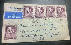 KENIA, UGANDA Y TANGANICA 1954 JIRAFA, GIBONES STANLEY #168 en portada / Mombasa - Imagen 1 de 4