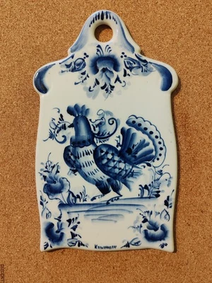 Gzhel Vintage Handiwork Decorative Kitchen Board Period  1980-1990 - Image 1 of 4