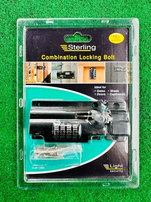 Sterling 110mm 4 Unique Combination Locking Bolt Black CLB110BK - Image 1 of 4