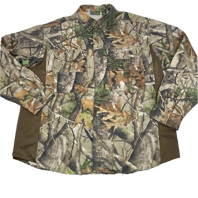 FIELD & STREAM No Scent Next Vista Camo L/S Shirt Men's Sz Large Button Vented - Image 1 of 4