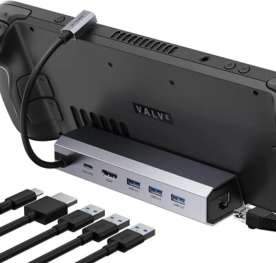 Docking Station for Steam Deck ROG Ally JSAUX 6-in-1 4K 60Hz TV Dock - Image 1 of 4