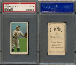 1909-1911 T206 Admiral Schlei Catching New York Giants PSA 3 ***OLD MILL*** - Picture 1 of 1