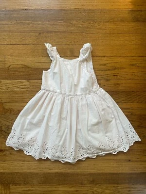 Vestido Baby Gap ROSA SUAVE Ojales Sin Mangas Bebé Niña 4 Foto 1 de 4