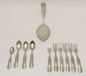 11- Teiliges Besteck Konvolut, Kuchenschaufel, Niederlande, 833er Silber, 1970, - Picture 1 of 9