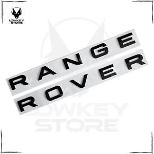 Range Rover Sport Evoque Badge BLACK/SILVER Emblem for Front Bonnet Rear Trunk - Picture 1 of 7