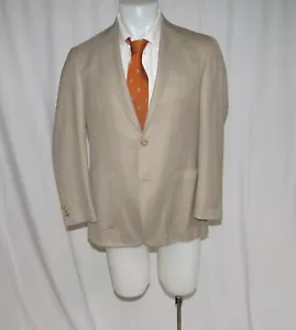 Canali 1934 Kei Water Resistant Current Cream Weave Two Button Sport Coat 42R - Picture 1 of 13