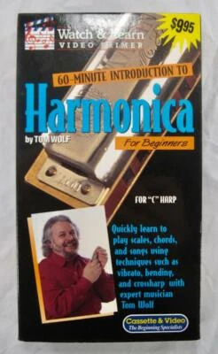 60 Minute Introduction To Harmonica For Beginners Tom Wolf VHS 1998 Vintage (O) - Image 1 of 4