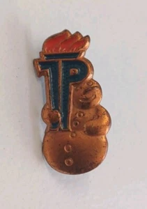 Schneemann Wintersport DDR Abzeichen Pin Bronzefarben JP Jungpioniere - Bild 1 von 2