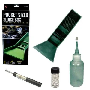 Caja de esclusas verdes de plástico TPR tamaño bolsillo - rastreador, frasco e imán 12"X3"x5.5" - Imagen 1 de 4
