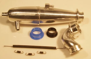 Tubo afinado 1/10 rugido legal juego de 1 pieza doble cámara (plateado)  - Imagen 1 de 1