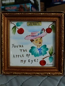 Antique Framed Tile Japan- Kasiomi Original Box - Picture 1 of 4