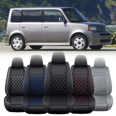 Juego completo de fundas de asiento de coche de lujo de cuero PU delanteras traseras 2/5 asientos para Scion tC xB Foto 1 de 4