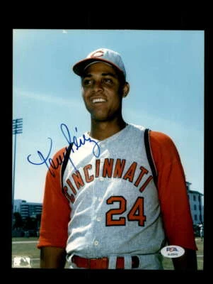 Tony Perez PSA DNA Signed 8x10 Photo Autograph 2 Reds - Image 1 of 2