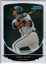 2013 Bowman Draft Chrome Draft Picks #BDPP116 Orrin Sears Braves NM-MT 