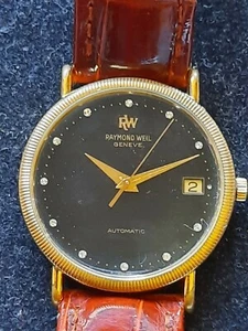 RELOJ RAYMOND WEIL DORADO. AUTOMATICO/AUTOMATIC.  ESFERA CON DIAMANTES VINTAGE - Imagen 1 de 12