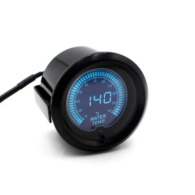 2" 52mm Digital 7 Color LCD EVO Water Temp Temperature Gauge Car Meter w/Sensor - Image 1 of 4