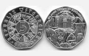 5 Euro  Silber 800 Fein Tiergarten Schönbrunn 2002 limitierte Auflage  - Bild 1 von 1