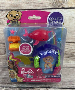 Barbie Pets Narwhal Playset - Animal Treasure Chest House Accessories- NEW