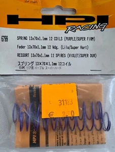 Ressorts 13x70x1.1mm Bleu dur RS4MT 6799 HPI Racing - Photo 1 sur 1